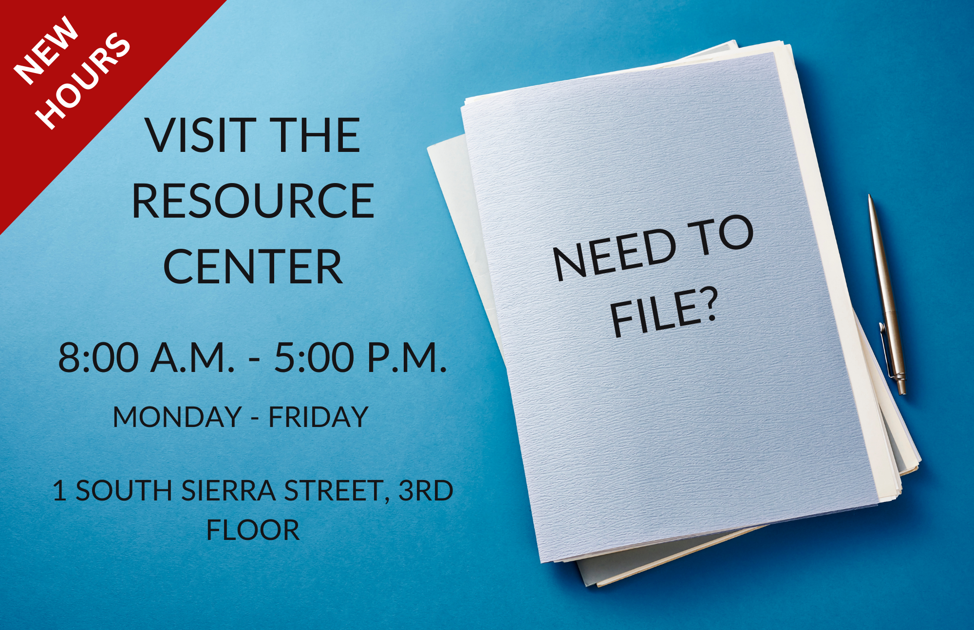 New hours for the Resource Center
